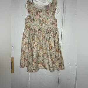 Catherine Malandrino Floral Kids Dress in Cream and Orange